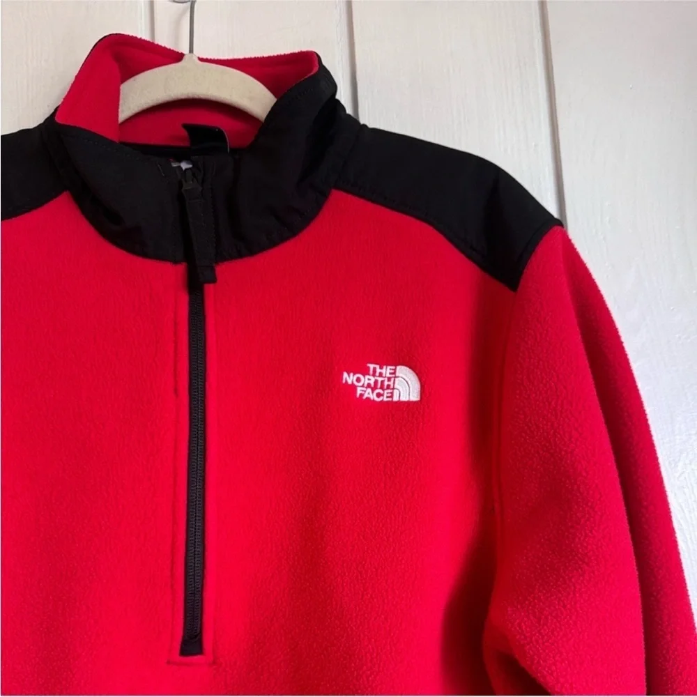 The North Face Red and Black 1/2 Zip Pullover